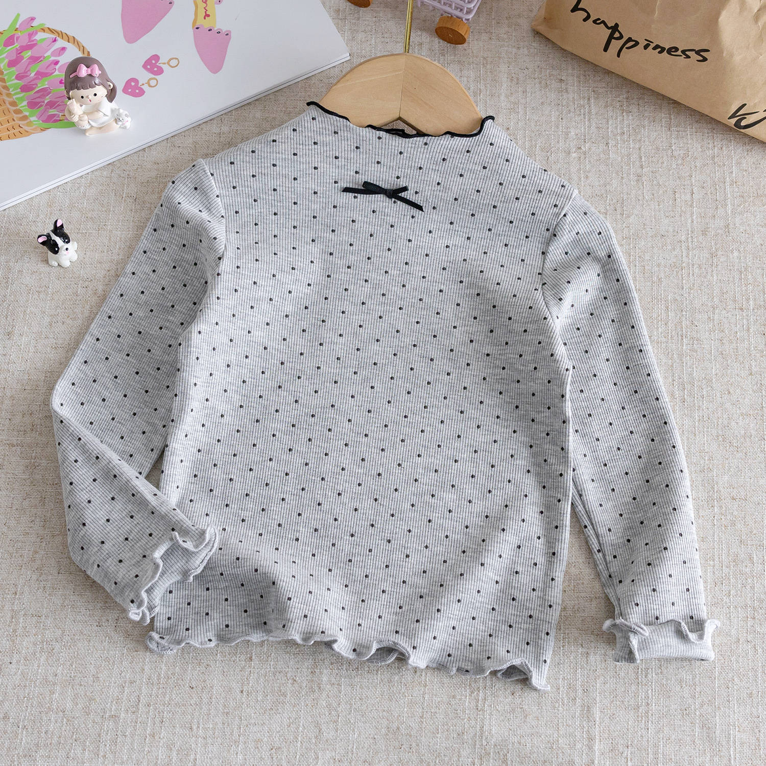 Girls Polka Dot Long Sleeve T-Shirt – Cute Spring Top – T-Shirts – Image 8