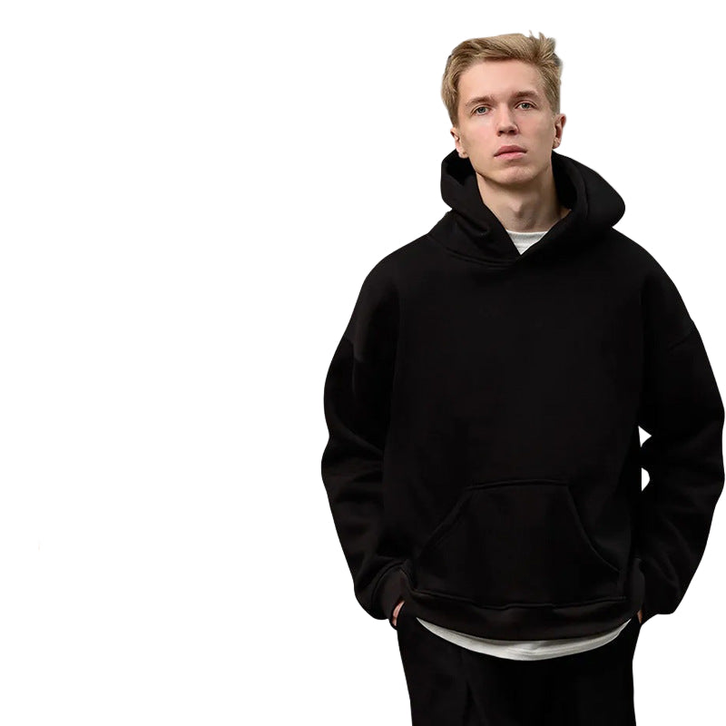 Men’s Velvet Hooded Sweatshirt | Autumn Winter 430g Pullover