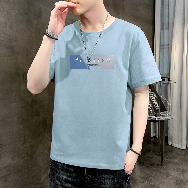 Men’s 180g Combed Cotton Summer Short Sleeve T-Shirt