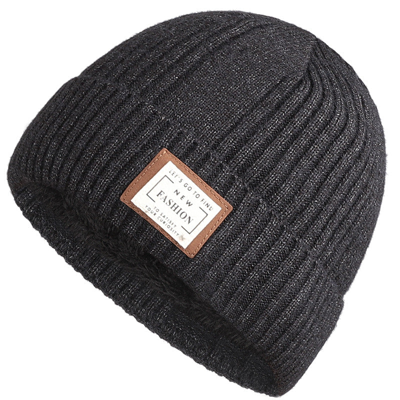 Men’s Extra Thick Wool Winter Hat – Fleece-Lined Warm Knitted