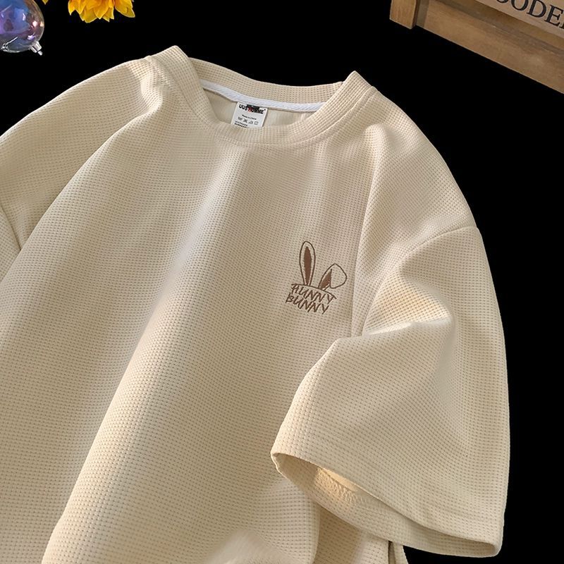 Waffle Knit Cotton T-Shirt – Men’s Trendy Summer Style