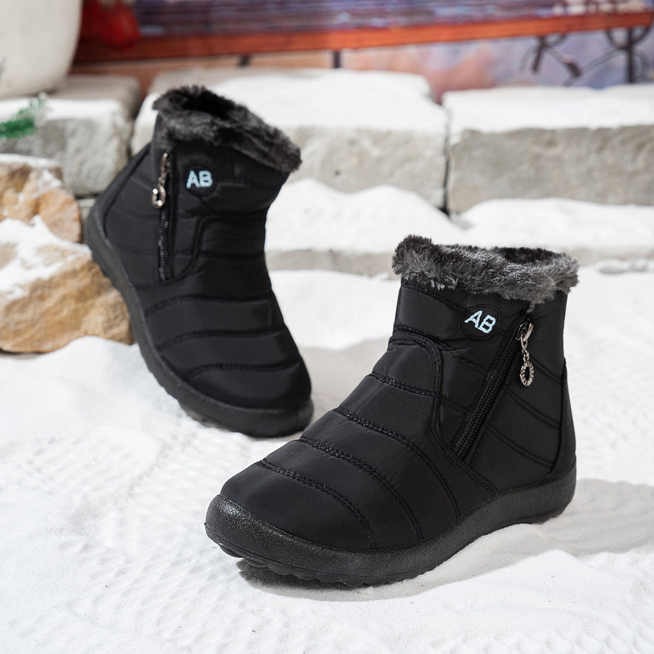 Waterproof Warm Snow Boots for Women – Non-Slip Cotton Shoes