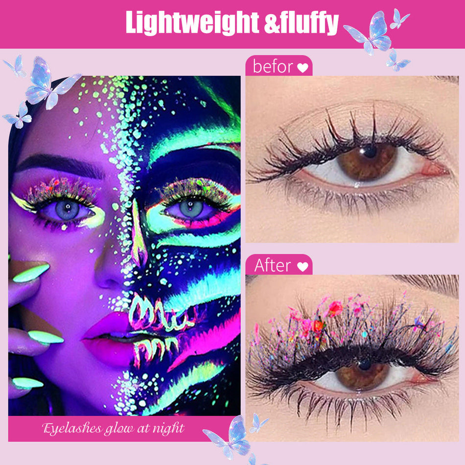 Colorful Sequin False Eyelashes – Christmas & Halloween Stage