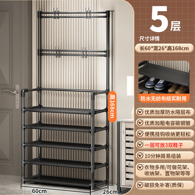 Entry Shoe & Coat Rack – Multi-Layer Dust-Proof Storage