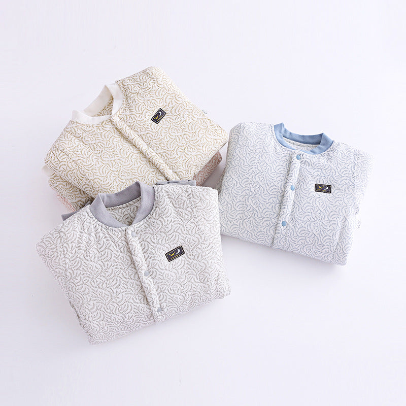 Autumn and Winter Newborn Clothes Cotton Quilted Baby Jumpsuit