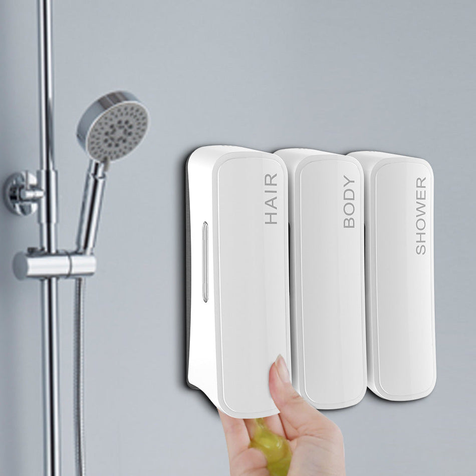 Hotel-Style 350ml Triple Wall-Mounted Soap Dispenser