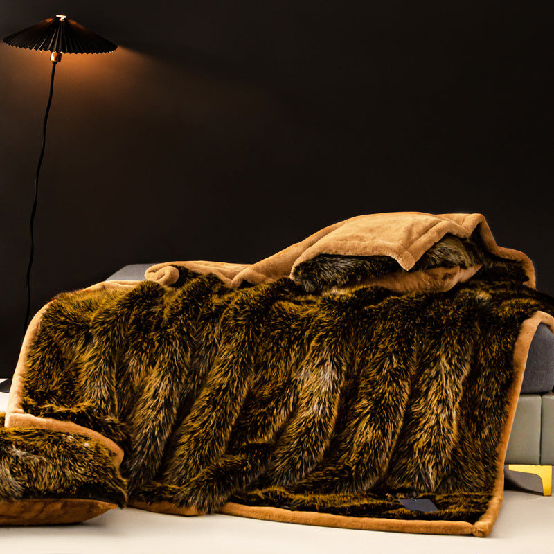 Imitation Fox Fur Extra Thick Winter Blanket