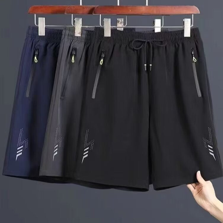 INSTOCK-Ice Silk Sports Shorts – Plus-Size Comfort