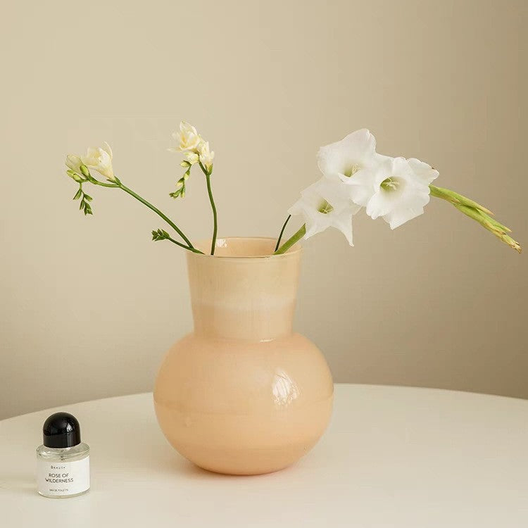 Thickened Glass Vase French Retro Luxury for Flower Decor