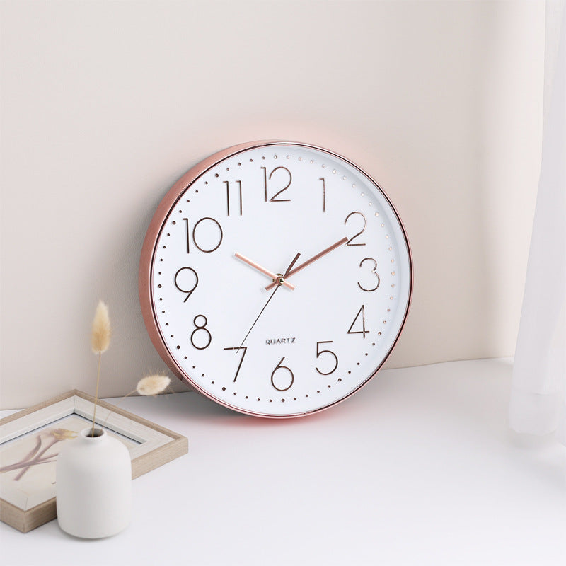 3D Nordic Silent Wall Clock for Living Room – Quartz