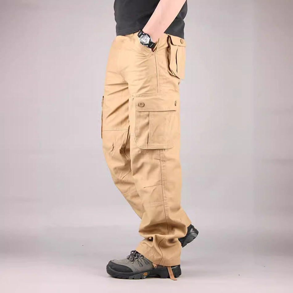 Men’s Multi-Pocket Work Pants – Casual Loose Labor Protection