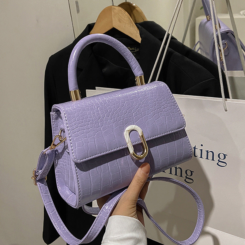 Women’s Crocodile Pattern Crossbody Kelly Bag – Chic & Elegant