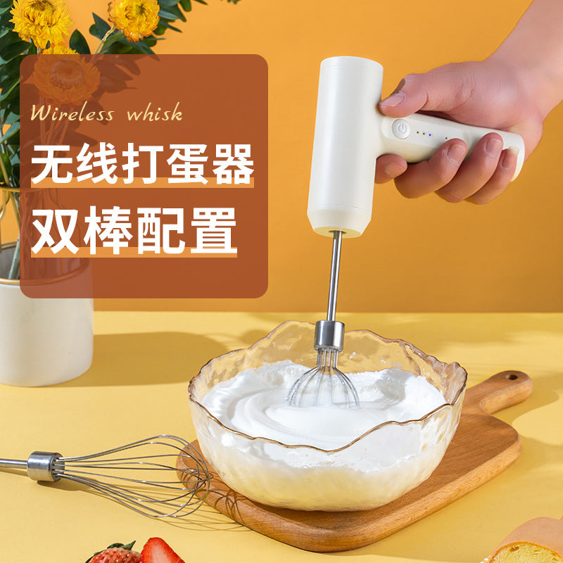 304 Stainless Rechargeable Electric Egg Beater Cream Mixer