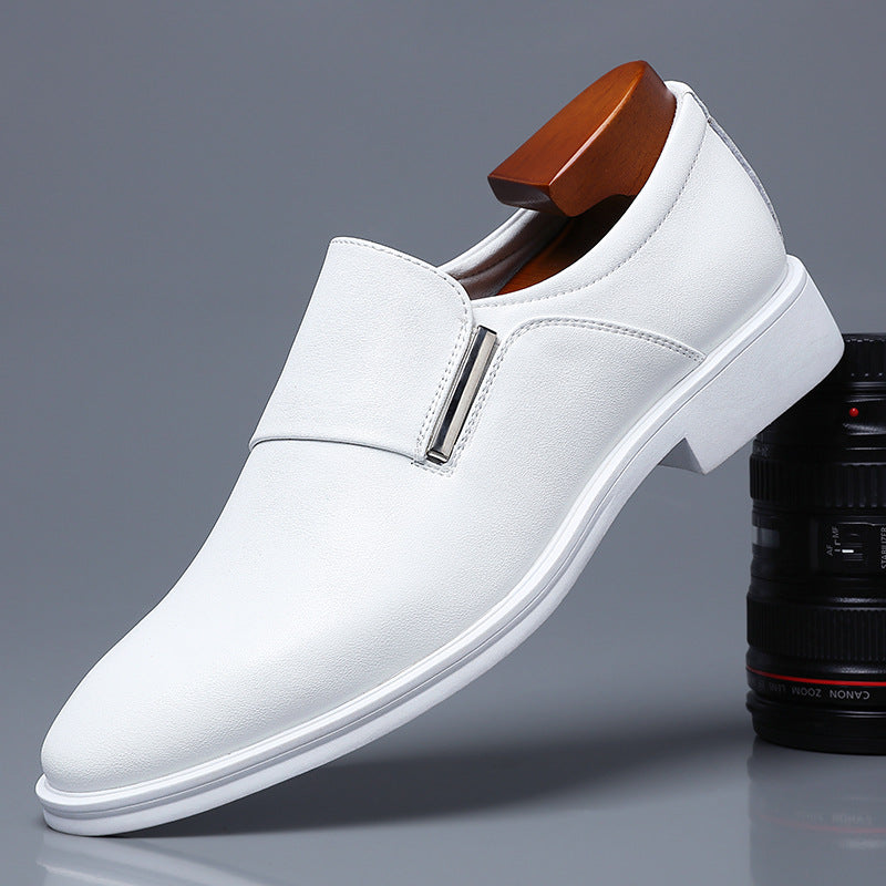 Men’s White Leather Dress Shoes