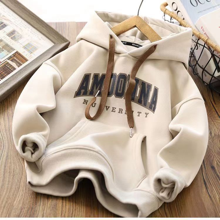 Boys’ Autumn Winter Fleece Hoodie 2025 Trendy