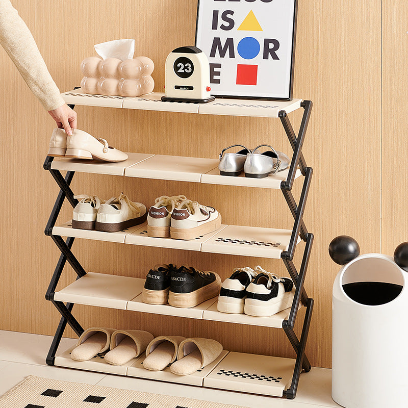 Foldable Multi-Layer Shoe Rack – Rental Room Essential