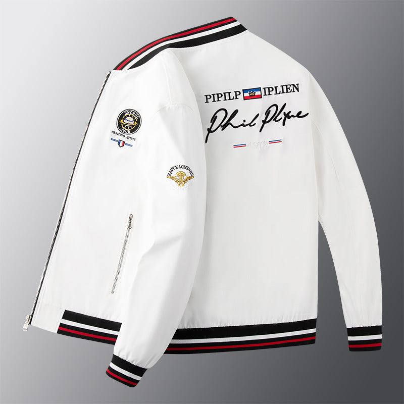 European-Style Embroidered Mens Casual Jacket 2025