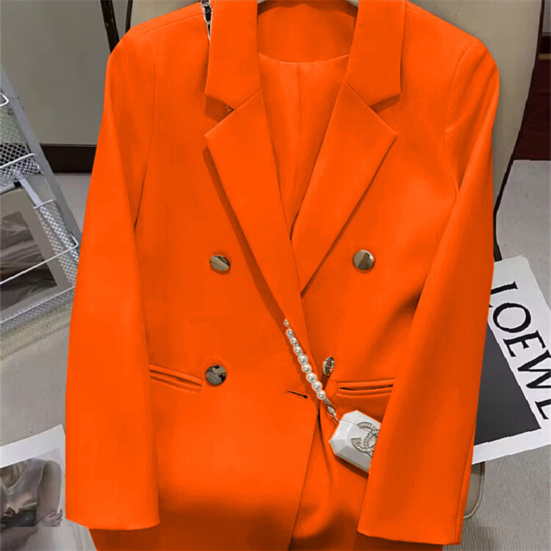Korean Orange Blazer – Classy Spring/Autumn Look