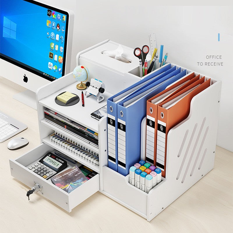Multi-Layer Desktop File Rack A4 Book & Document Organizer