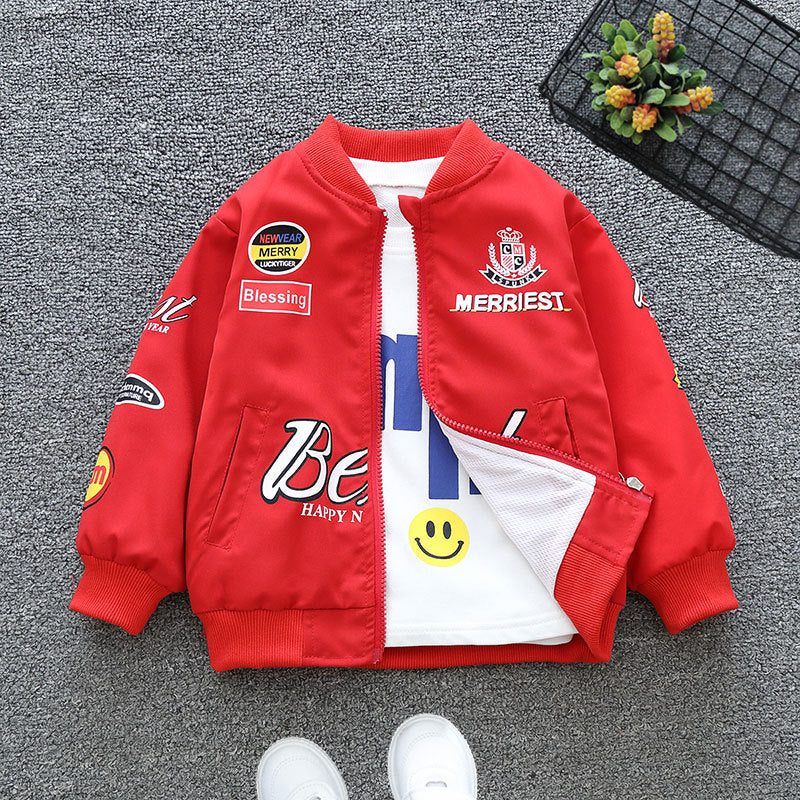 STOCK-Boys’ 2025 Spring Autumn Korean Baseball Jacket