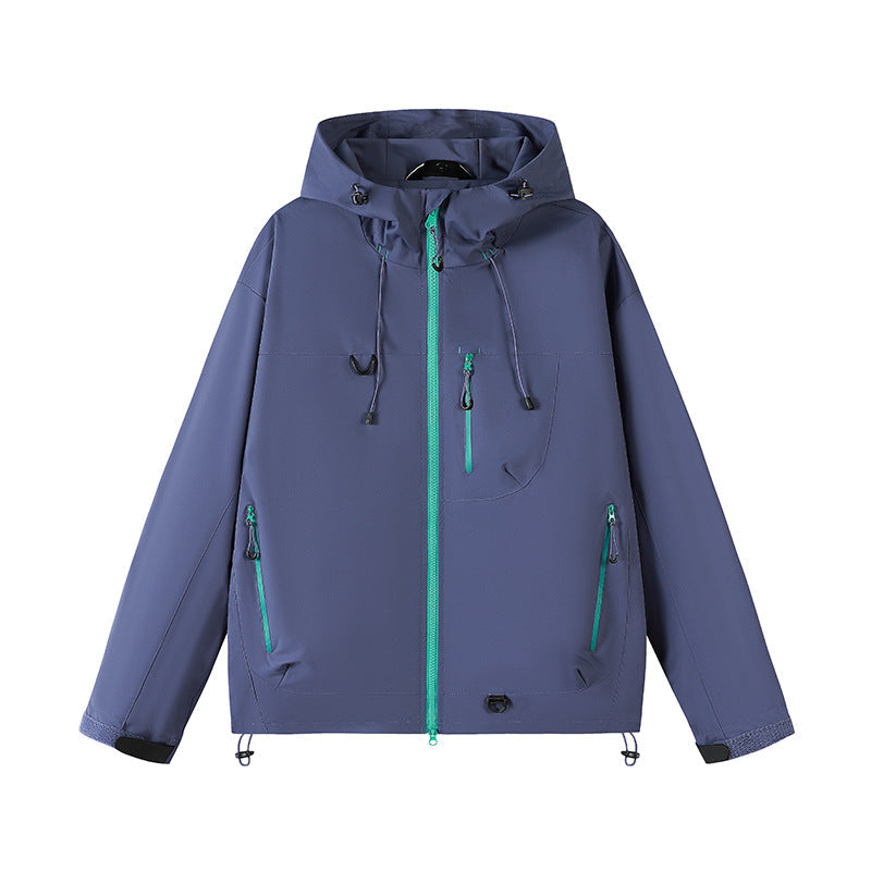 STOCK-Unisex Dopamine Three-Proof Outdoor Hooded Jacket
