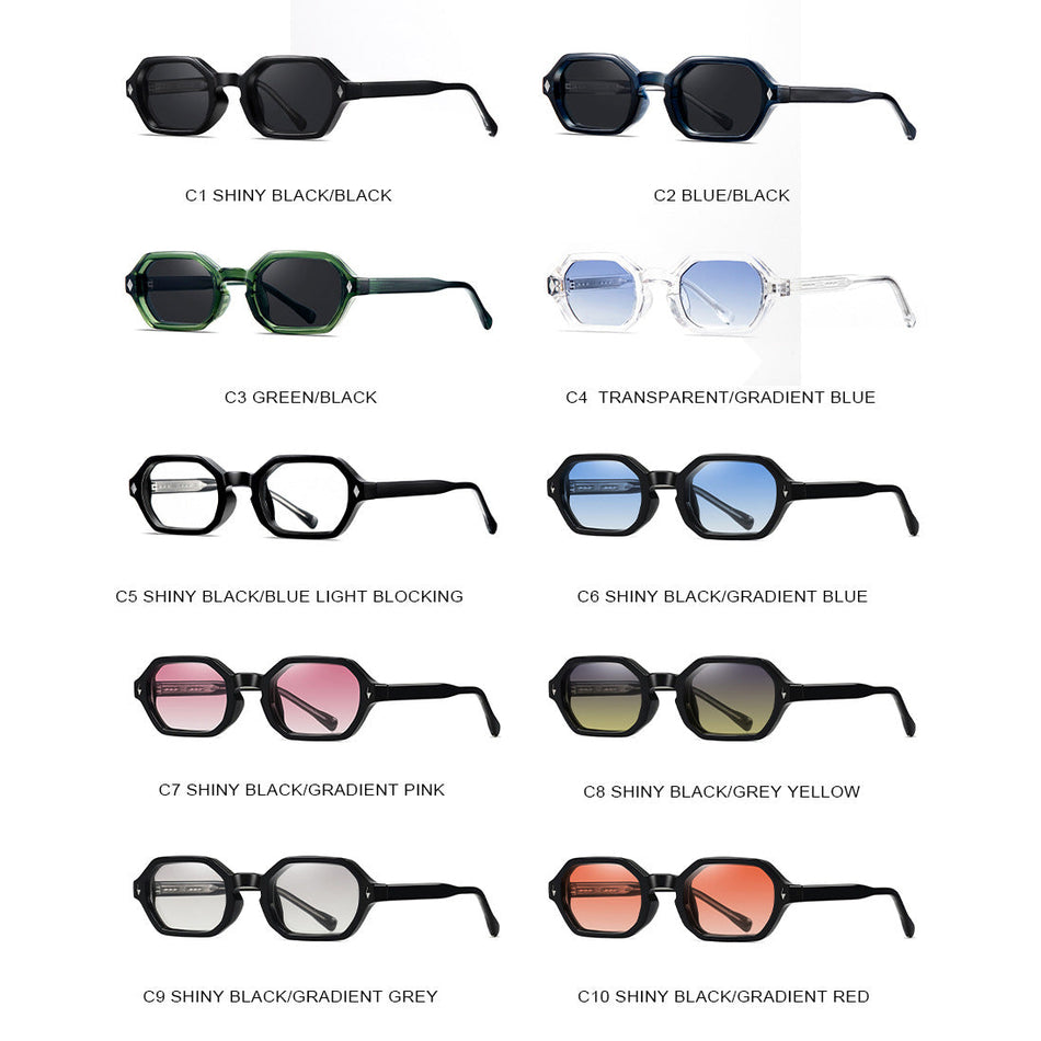 INSTOCK-Polygonal UV Sunglasses – Retro Small Frame Trend