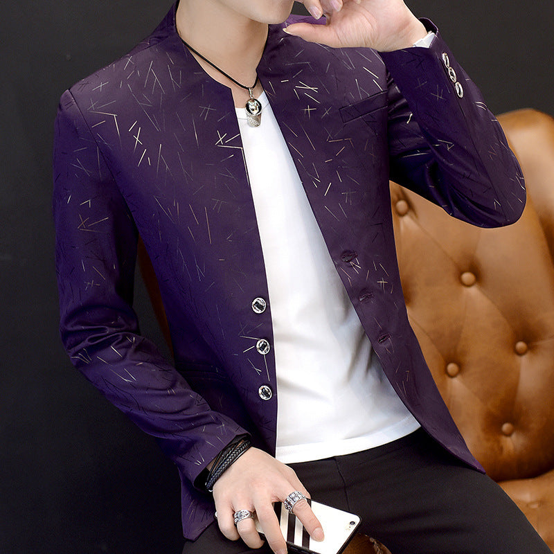 Men’s Casual Suit Jacket – Spring & Autumn Solid Color