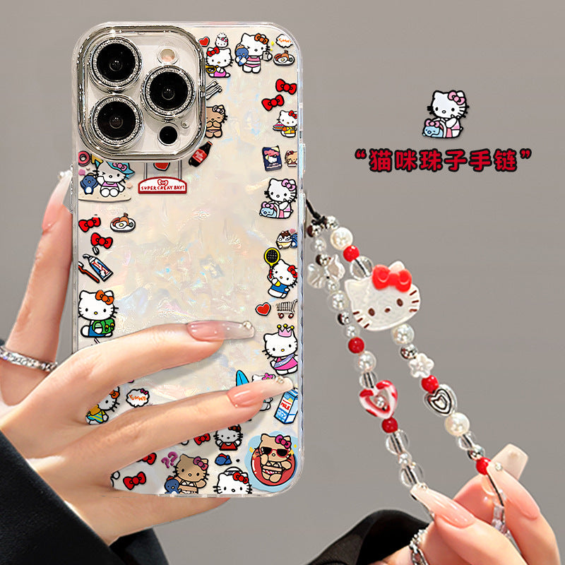 KT Cat Bracelet Case – Cute Cartoon Grip for iPhone
