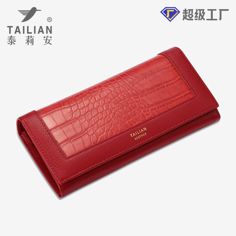 Crocodile Pattern Multifunctional Clutch Wallet for Women