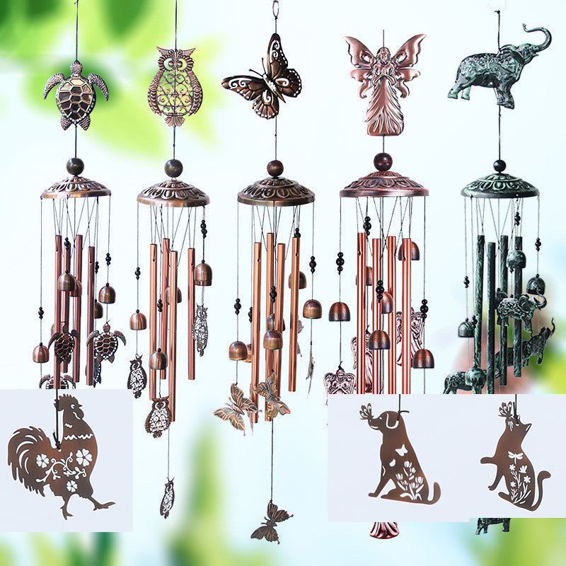 Retro Metal Animal Wind Chime for Outdoor Decor