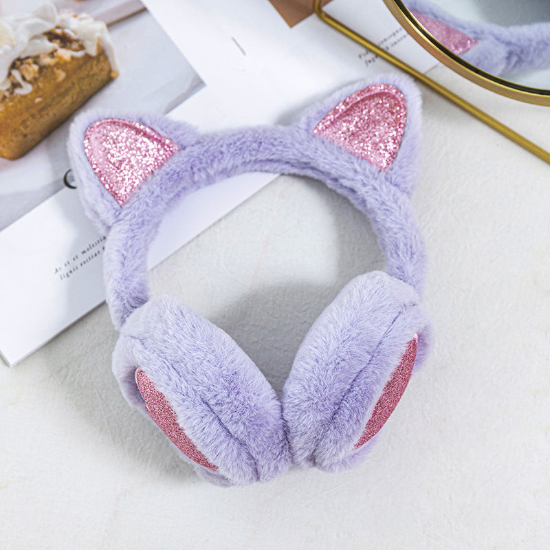 Cat Ear Plush Winter Earmuffs for Kids