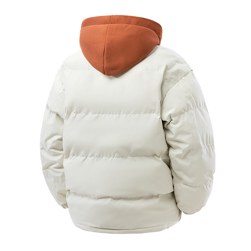 Men’s Contrast Color Warm Outdoor Cotton Jacket