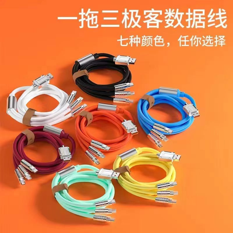 120W 3-in-1 Zinc Alloy Super Fast Charging Cable