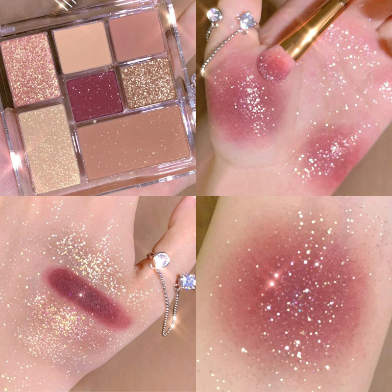 MEIBAOGE 7-Color Glow-Light Eyeshadow Palette