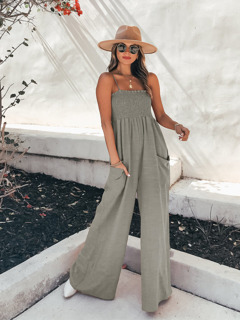 Sexy Sling Wide-Leg Jumpsuit - Effortless 2026 Vacation Style