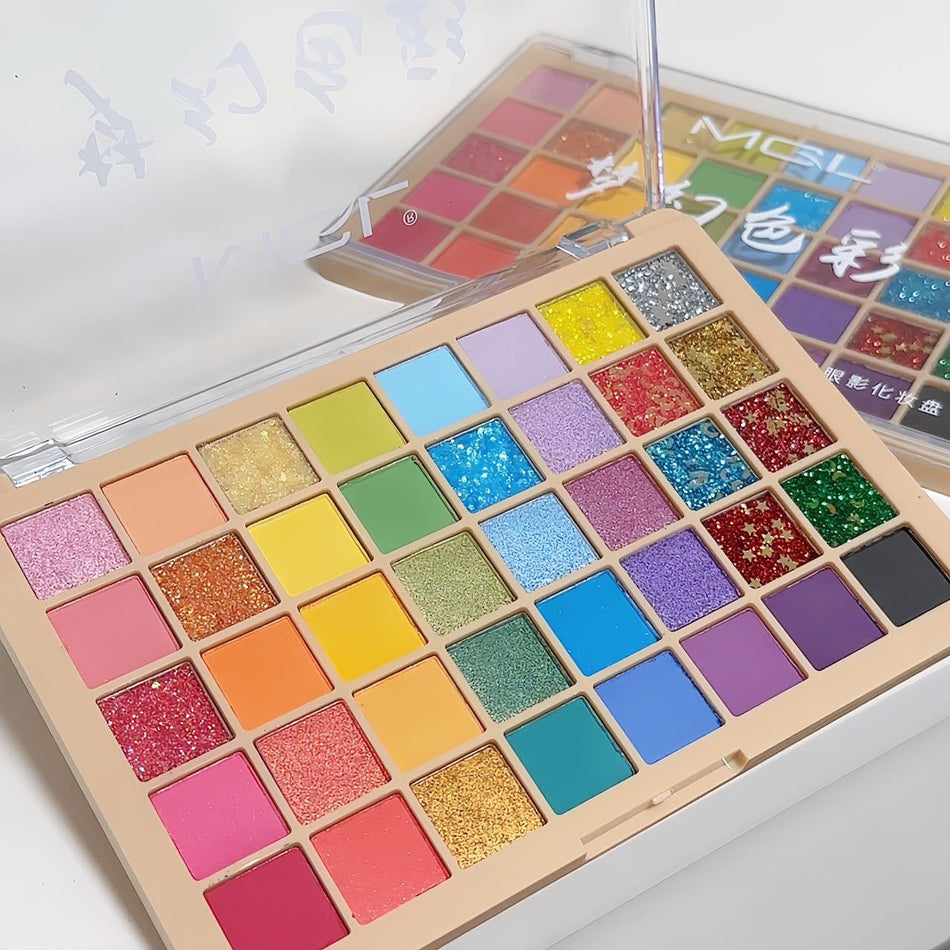 40-Color Stage Makeup Palette – Glitter & Sequin Special Effects