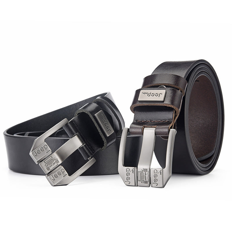 JEEPxin Men’s Genuine Cowhide Belt – Vintage & Trendy