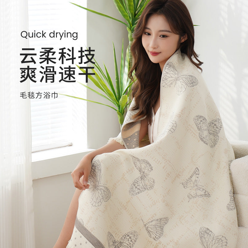 Gauze Pure Cotton Bath Towel  Absorbent Hair-Free Wrap