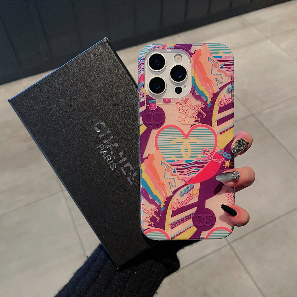 Heart-Shaped Glitter Luxury iPhone Case