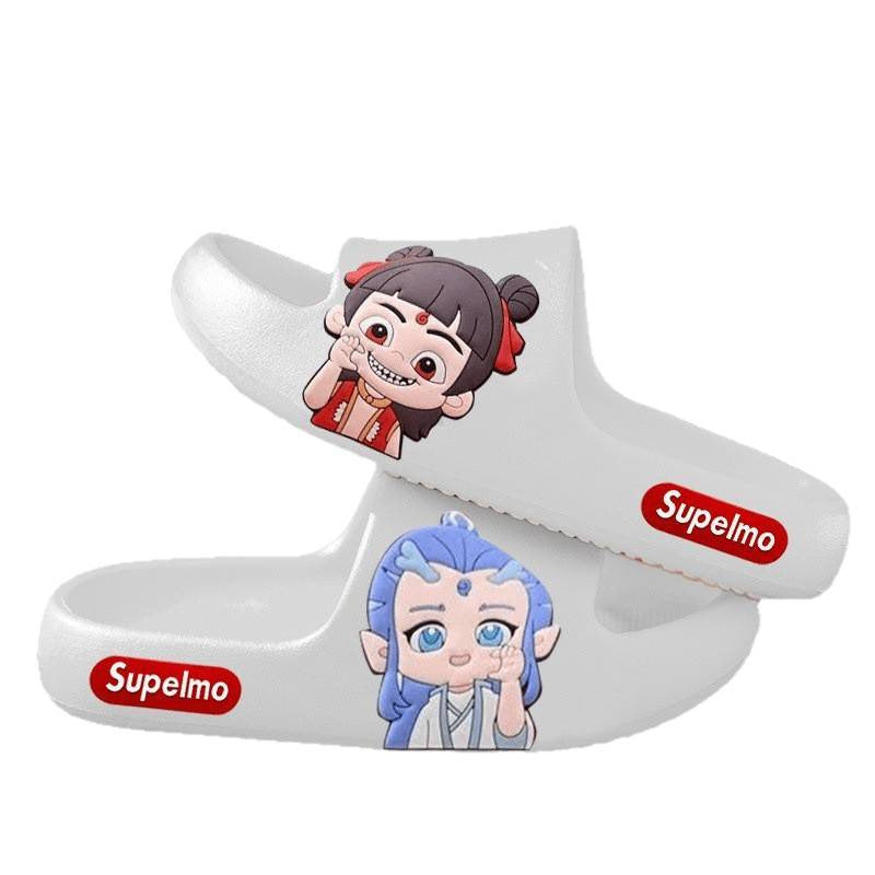 Nezha Cartoon Slippers Kids & Adults Non-Slip Summer