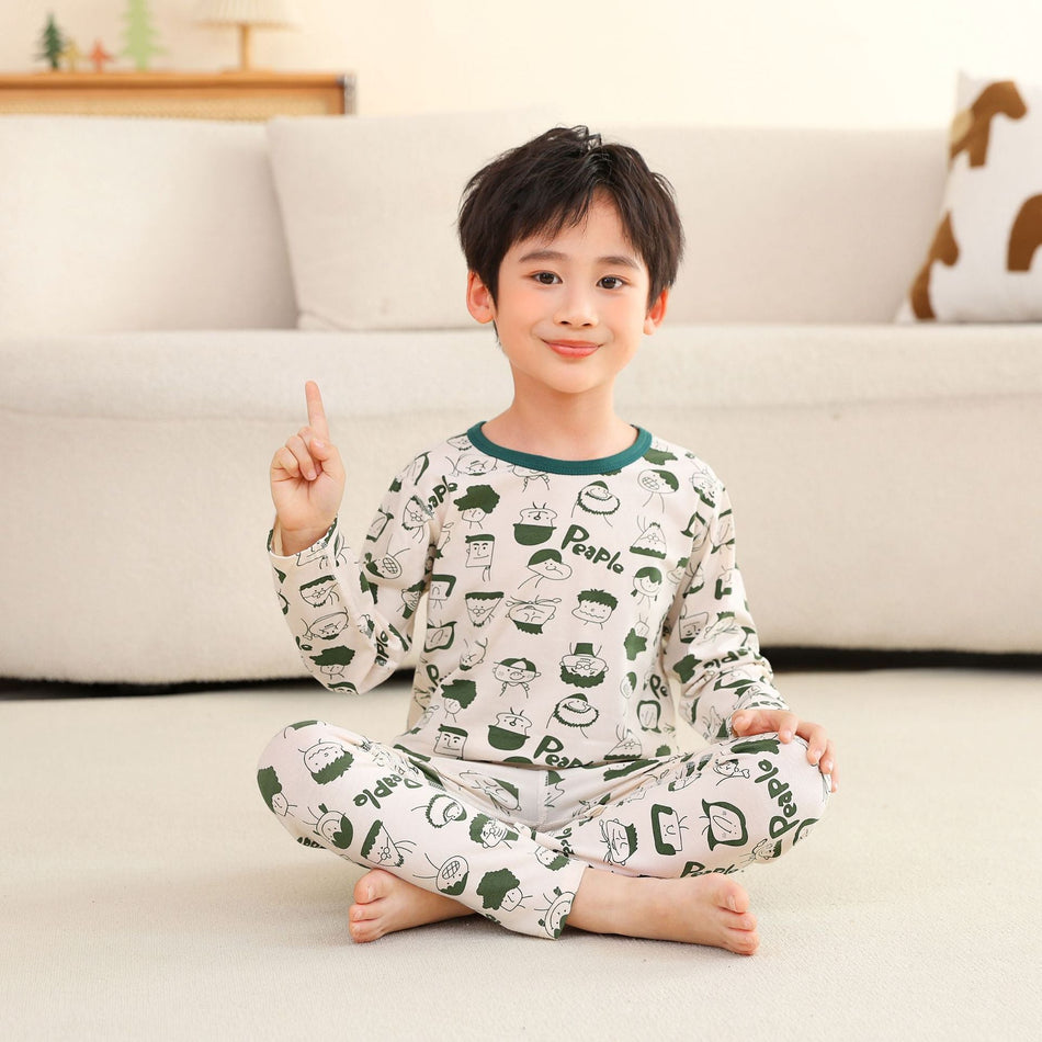 Kids' Cotton Underwear Set – Warm & Comfy for Autumn