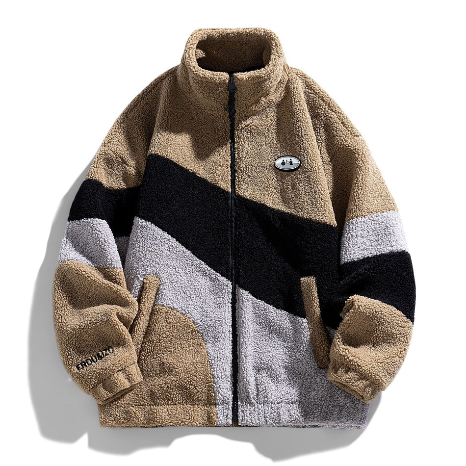 STOCK-Men’s New Autumn Lamb Wool Collar Jacket
