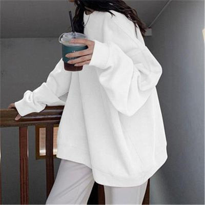 INSTOCK- Women’s Casual Loose Sweatshirt – Simple Round Neck Top