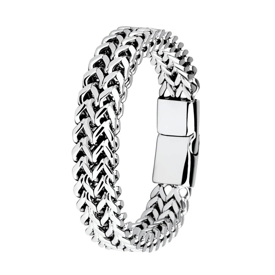 Men's Premium Factory-Direct Hand-Woven Titanium Steel Hip-Hop