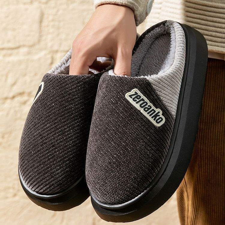 Men’s Winter Cotton Slippers 2025 EVA Non-Slip Warm