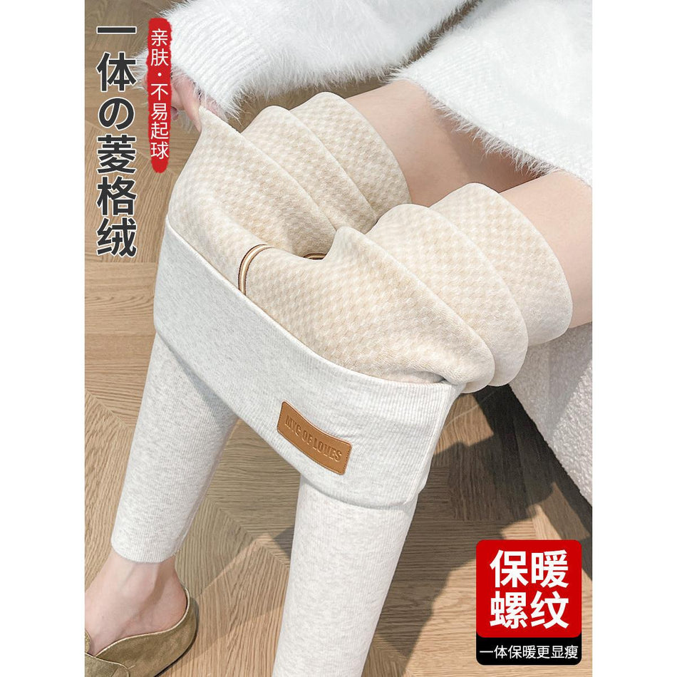 Women’s Quilted Fleece Vertical Stripe Leggings