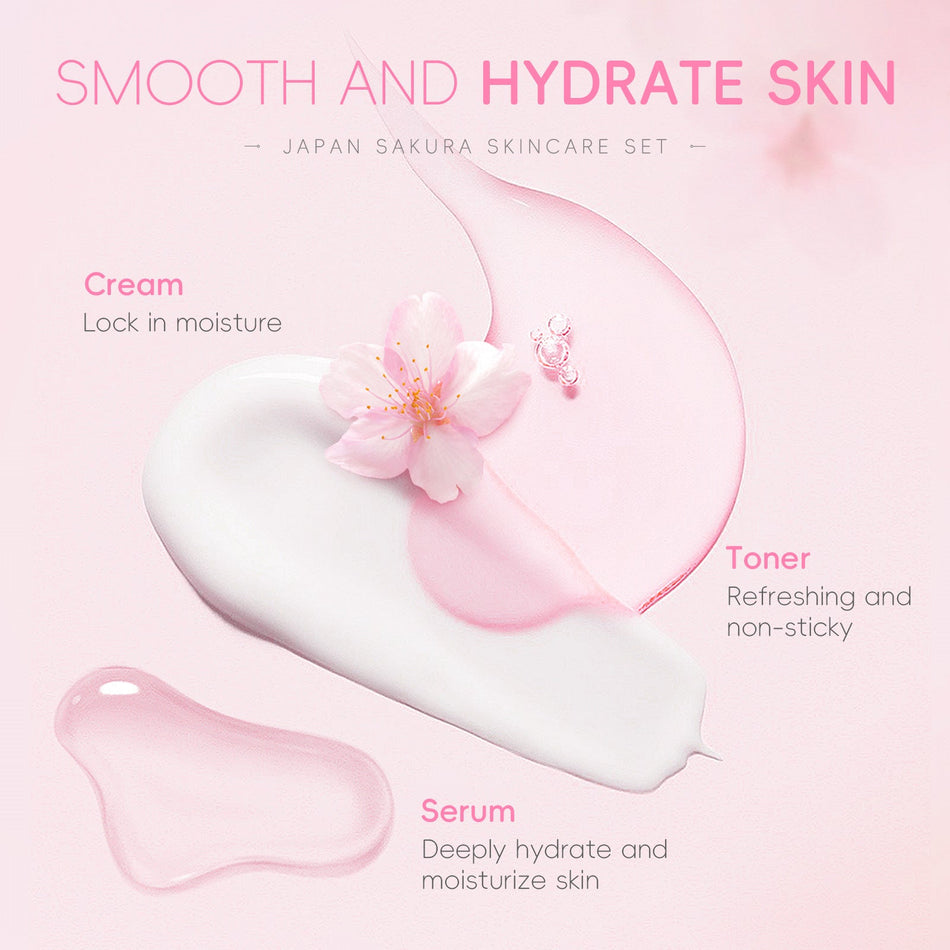 LAIKOU Cherry Blossom 6-Piece Skin Care Set with Eye Cream