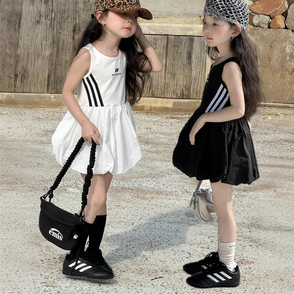 STOCK-Girls' Korean Sleeveless Tutu Dress