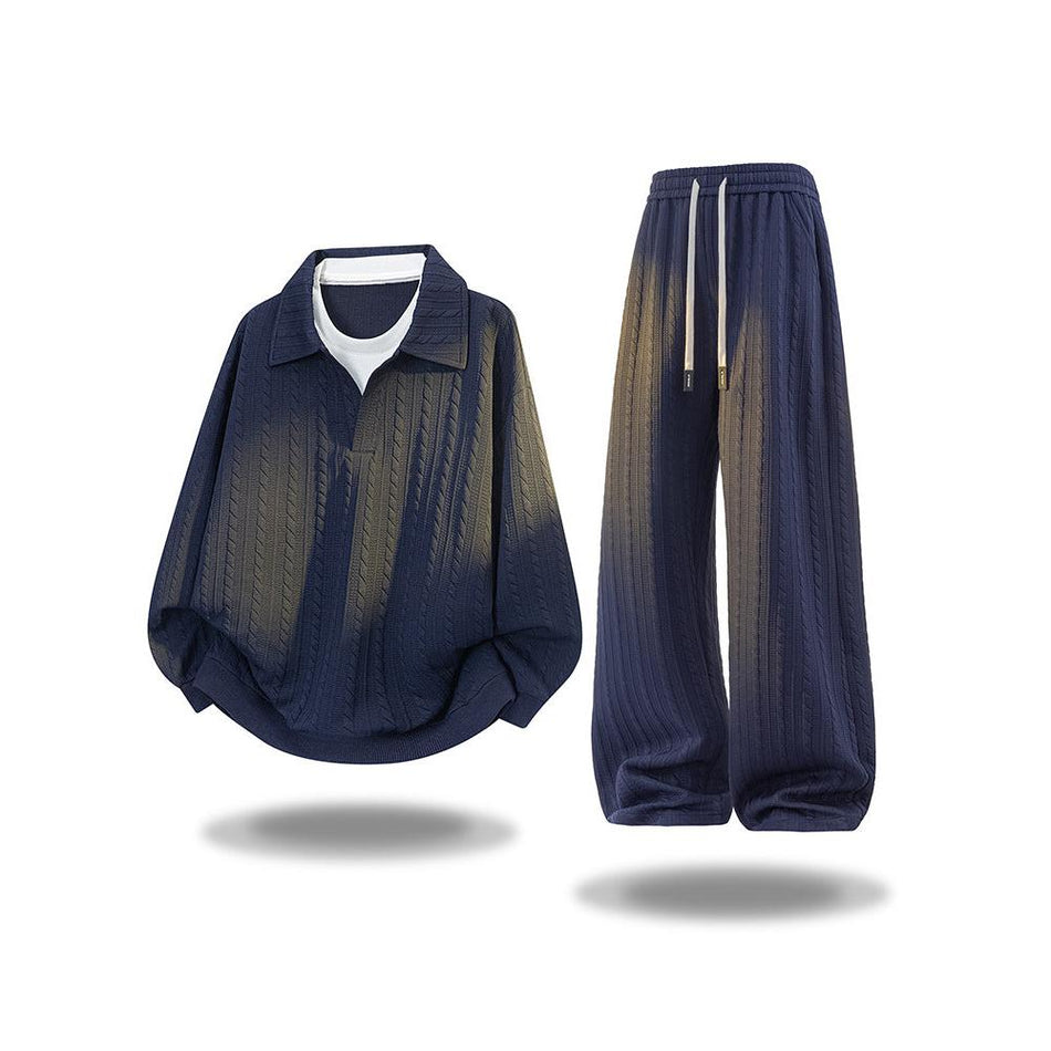 STOCK-Plus-Size Men's Japanese Casual Spring-Autumn Sports Suit