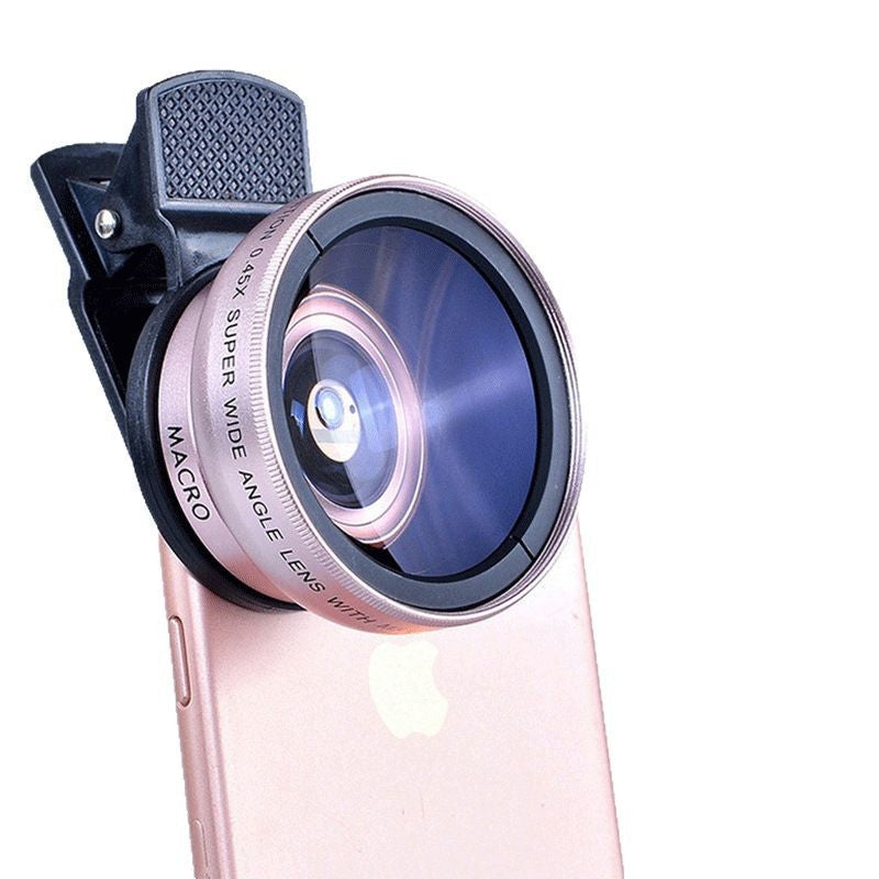 2-in-1 Mobile Phone Camera Lens 0.45X Wide Angle Macro